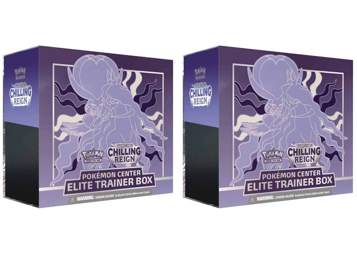 Pokmon TCG Sword & Shield Chilling Reign (Pokmon Center Exclusive) Elite Trainer Box (Shadow Rider Calyrex) 2x Lot - US Pokmon TCG Sword & Shield Chilling Reign (Pokmon Center Exclusive) Elite Trainer Box (Shadow Rider Calyrex) 2x Lot - US