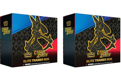 Pokmon TCG Sword & Shield Crown Zenith Elite Trainer Box 2x Lot - US Pokmon TCG Sword & Shield Crown Zenith Elite Trainer Box 2x Lot - US
