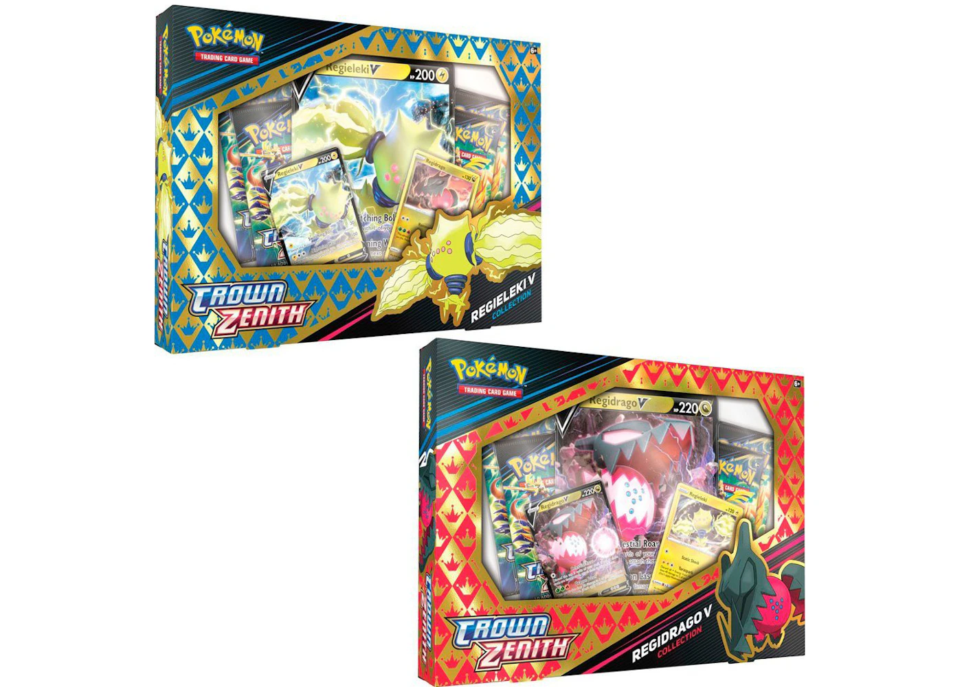 Pokmon TCG Sword & Shield Crown Zenith Regieleki V & Regidrago V Collection Box 2x Bundle - US Pokmon TCG Sword & Shield Crown Zenith Regieleki V & Regidrago V Collection Box 2x Bundle - US