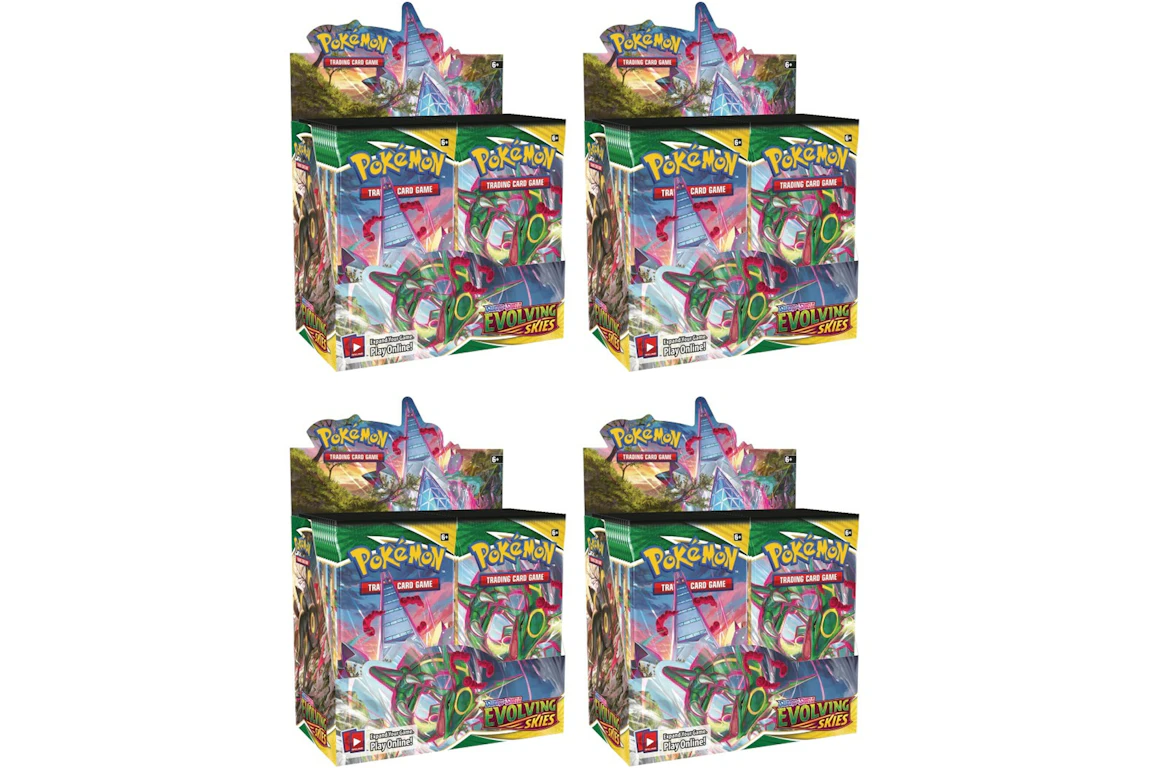 Pokémon TCG Sword & Shield Evolving Skies Booster Box 4x Lot
