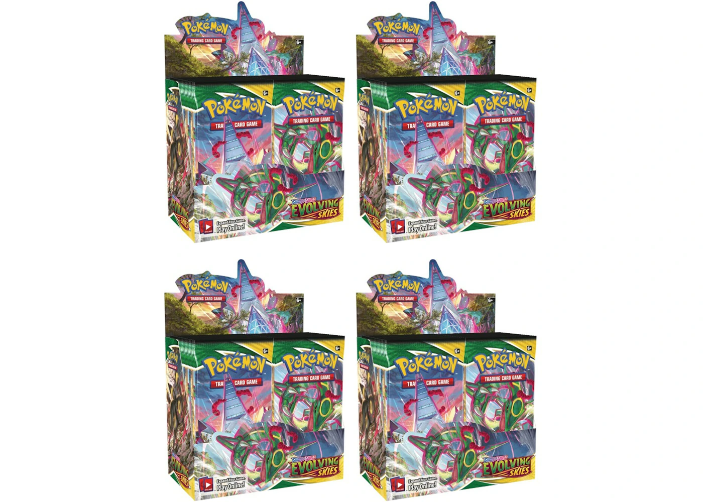 Pokmon TCG Sword & Shield Evolving Skies Booster Box 4x Lot - US Pokmon TCG Sword & Shield Evolving Skies Booster Box 4x Lot - US