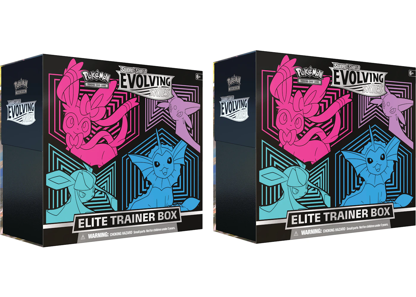 Pokmon TCG Sword & Shield Evolving Skies Elite Trainer Box (Glaceon/Vaporeon/Sylveon/Espeon) 2x Lot - US Pokmon TCG Sword & Shield Evolving Skies Elite Trainer Box (Glaceon/Vaporeon/Sylveon/Espeon) 2x Lot - US