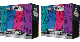 Pokémon TCG Sword & Shield Evolving Skies Pokémon Center Elite Trainer Box (Glaceon/Vaporeon/Sylveon/Espeon) 2x Lot
