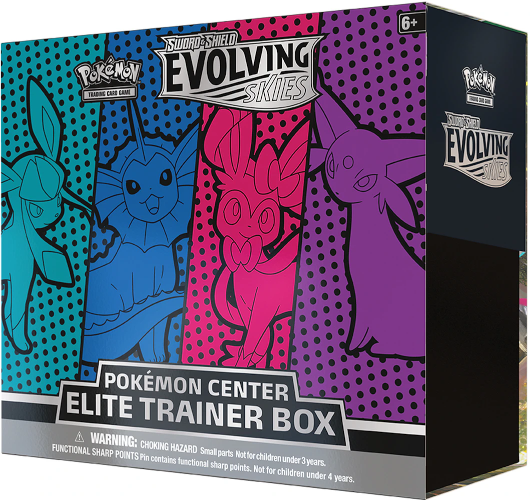 Pokemon TCG Evolving Skies Elite Trainer Box (Sylveon, Espeon, Glaceon –  MHDEALSPLUS