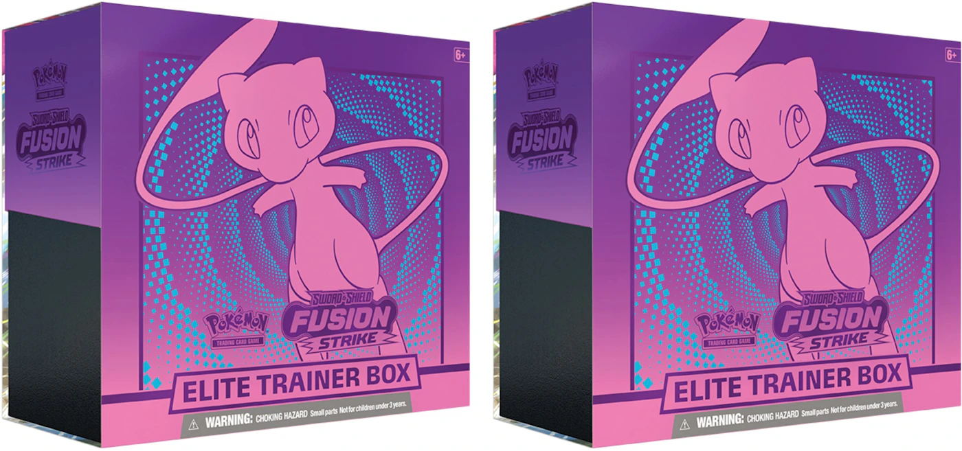 Pokemon TCG: Sword & Shield - Fusion Strike Elite Trainer Box - Mew [Card  Game, 2 Players] 