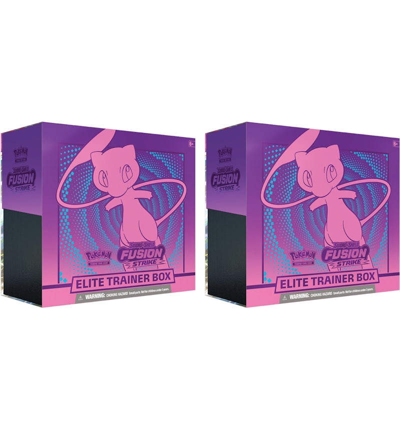 Pokmon TCG Sword & Shield Fusion Strike Elite Trainer Box 2x Lot - US Pokmon TCG Sword & Shield Fusion Strike Elite Trainer Box 2x Lot - US