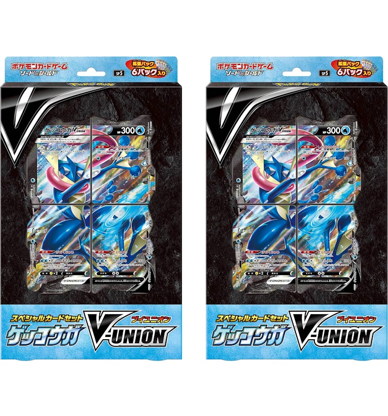 Pokmon TCG Sword & Shield Greninja V-UNION Special Card Set (Japanese) 2x Lot - US Pokmon TCG Sword & Shield Greninja V-UNION Special Card Set (Japanese) 2x Lot - US