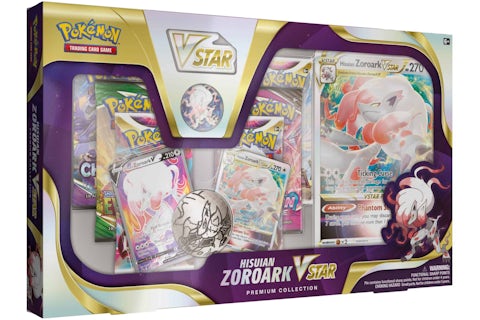 Pokmon TCG Sword & Shield Hisuian Zoroark VSTAR Premium Collection Box - US Pokmon TCG Sword & Shield Hisuian Zoroark VSTAR Premium Collection Box - US