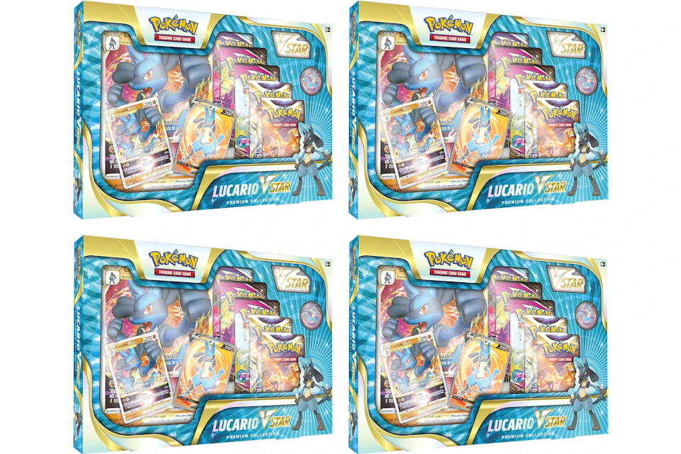 Pokémon TCG Sword & Shield Lucario VSTAR Premium Collection Box 4x Lot
