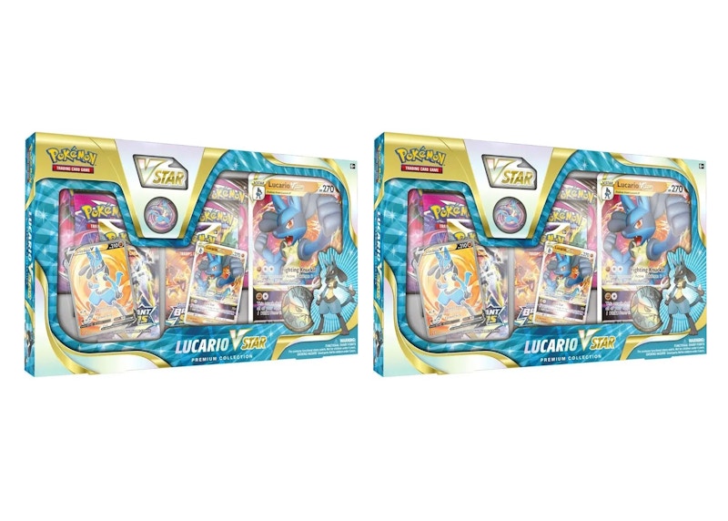 Pokémon TCG Sword & Shield Lucario VSTAR Premium Collection Box 2x Lot