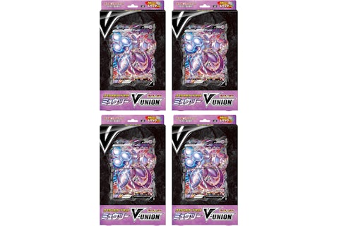Pokmon TCG Sword & Shield Mewtwo V-UNION Special Card Set (Japanese) 4x Lot - US Pokmon TCG Sword & Shield Mewtwo V-UNION Special Card Set (Japanese) 4x Lot - US