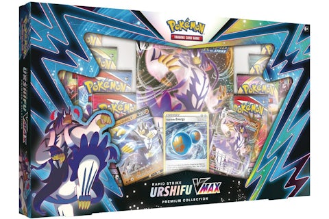 Pokmon TCG Sword & Shield Rapid Strike Urshifu VMAX Premium Collection Box - US Pokmon TCG Sword & Shield Rapid Strike Urshifu VMAX Premium Collection Box - US
