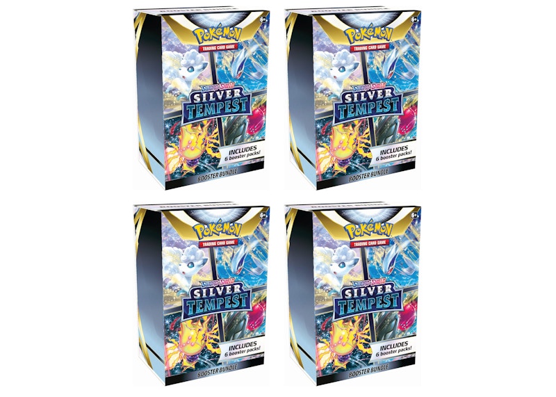 Pokémon TCG Sword & Shield Silver Tempest Booster Bundle 4x Lot CN