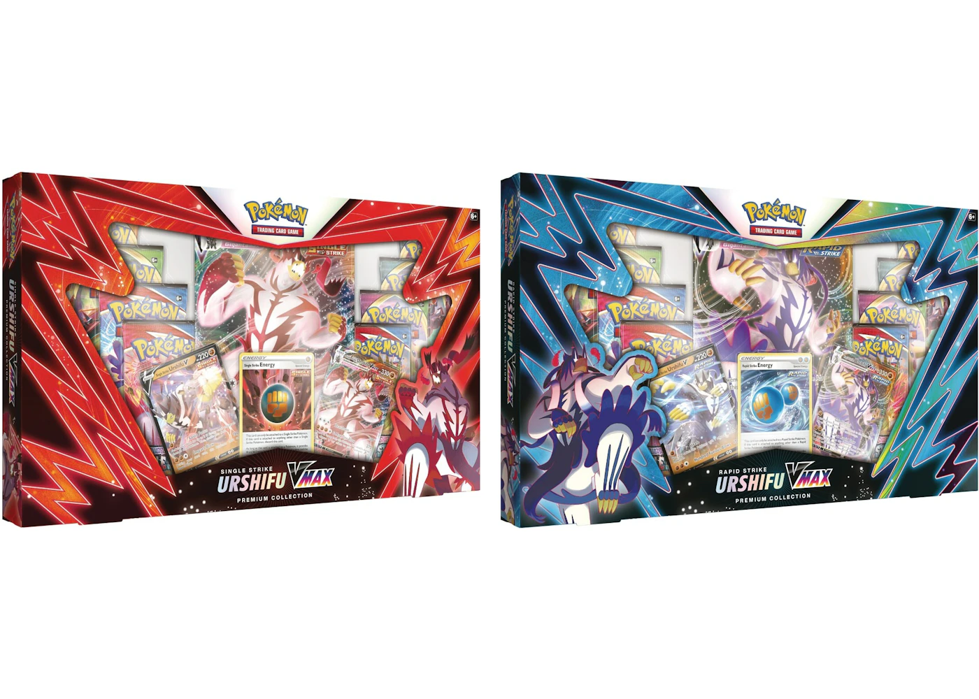 Pokmon TCG Sword & Shield Single Strike Urshifu VMAX/Rapid Strike Urshifu VMAX Premium Collection Box 2x Bundle - US Pokmon TCG Sword & Shield Single Strike Urshifu VMAX/Rapid Strike Urshifu VMAX Premium Collection Box 2x Bundle - US