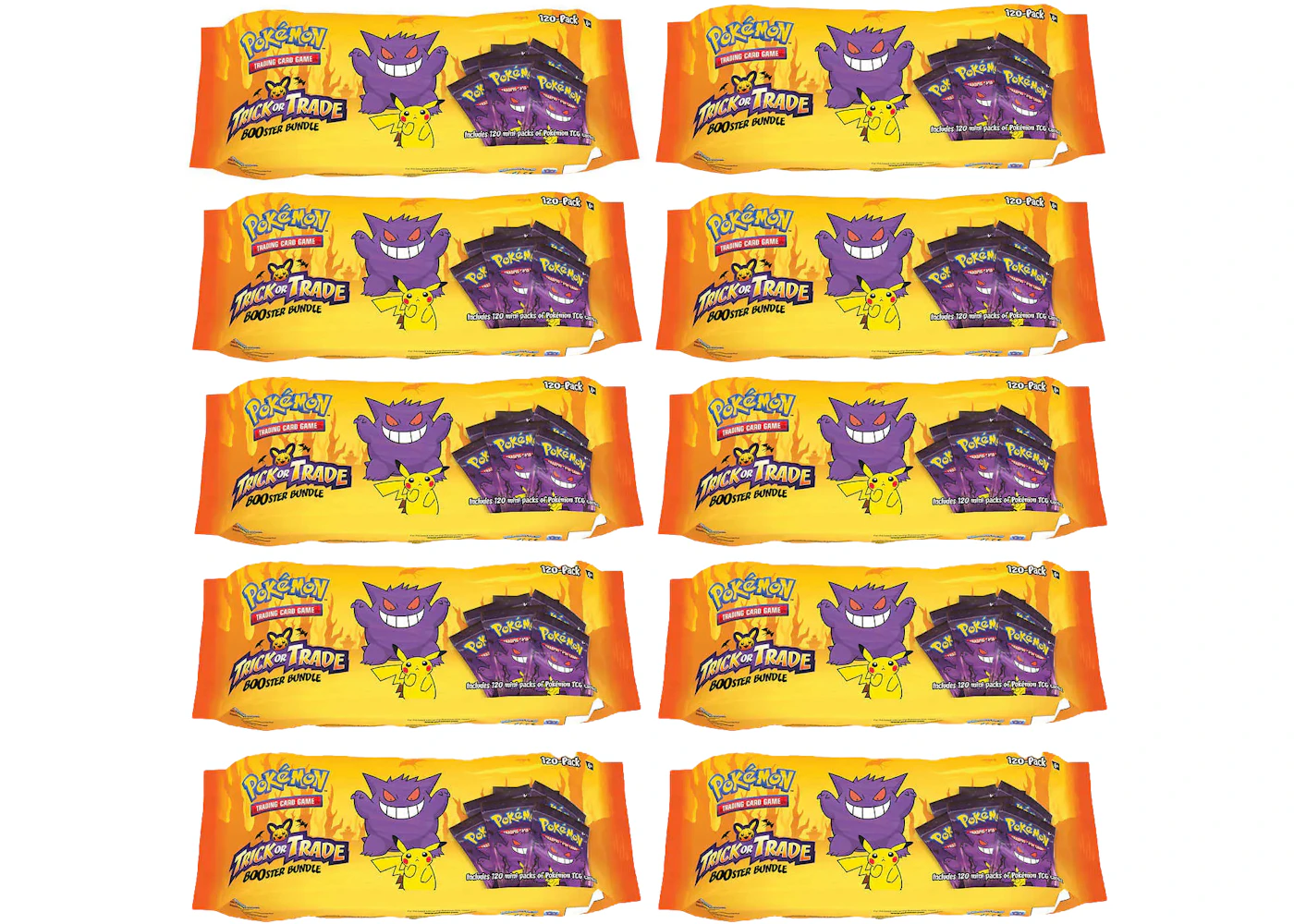Pokmon TCG Trick or Trade Halloween Booster Bundle (120 Packs) 10x Lot - US Pokmon TCG Trick or Trade Halloween Booster Bundle (120 Packs) 10x Lot - US