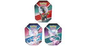 Pokémon TCG V Heroes Espeon V/Umbreon V/Sylveon V Tin (4 Packs) 3x Bundle
