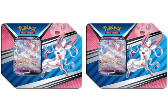 Pokémon TCG V Heroes Sylveon V Tin (5 Packs) 2x Lot