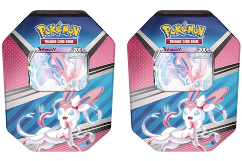 Pokmon TCG V Heroes Sylveon V Tin (4 Packs) 2x Lot - US Pokmon TCG V Heroes Sylveon V Tin (4 Packs) 2x Lot - US