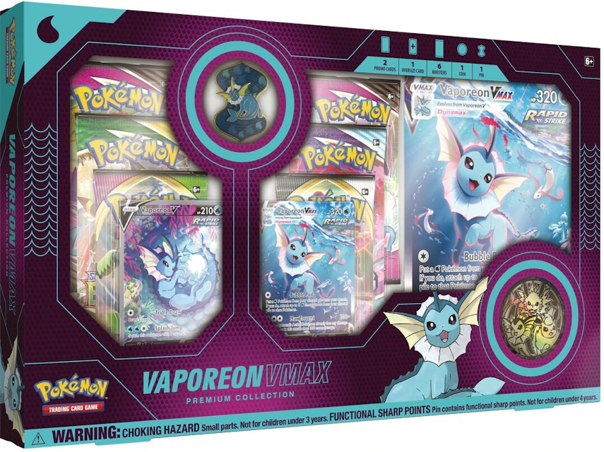 Pokemon Tcg Vaporeon V Vmax Premium Collection Box