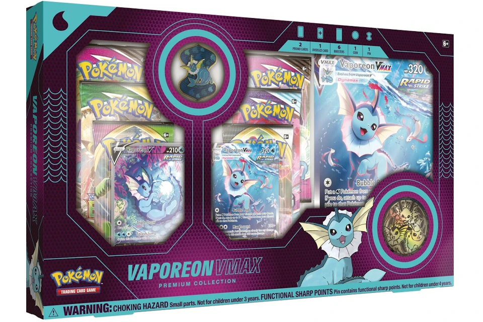 Pokemon Tcg Vaporeon V Vmax Premium Collection Box Pokemon Tcg Vaporeon V Vmax Premium Collection Box