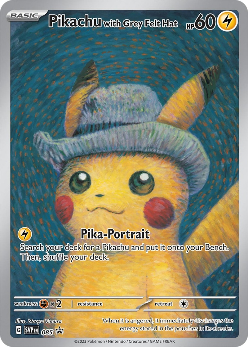 ポケモンカードゲーム Pikachu with Gray Hat 060/SM-P Pikachu with Grey Felt Hat (SV Promo 85 TCG) - WikiDex, la