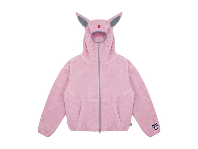 Pokemon x Vandy The Pink Espeon Fleece Jacket Pink - FW24 - US Pokemon x Vandy The Pink Espeon Fleece Jacket Pink - FW24 - US