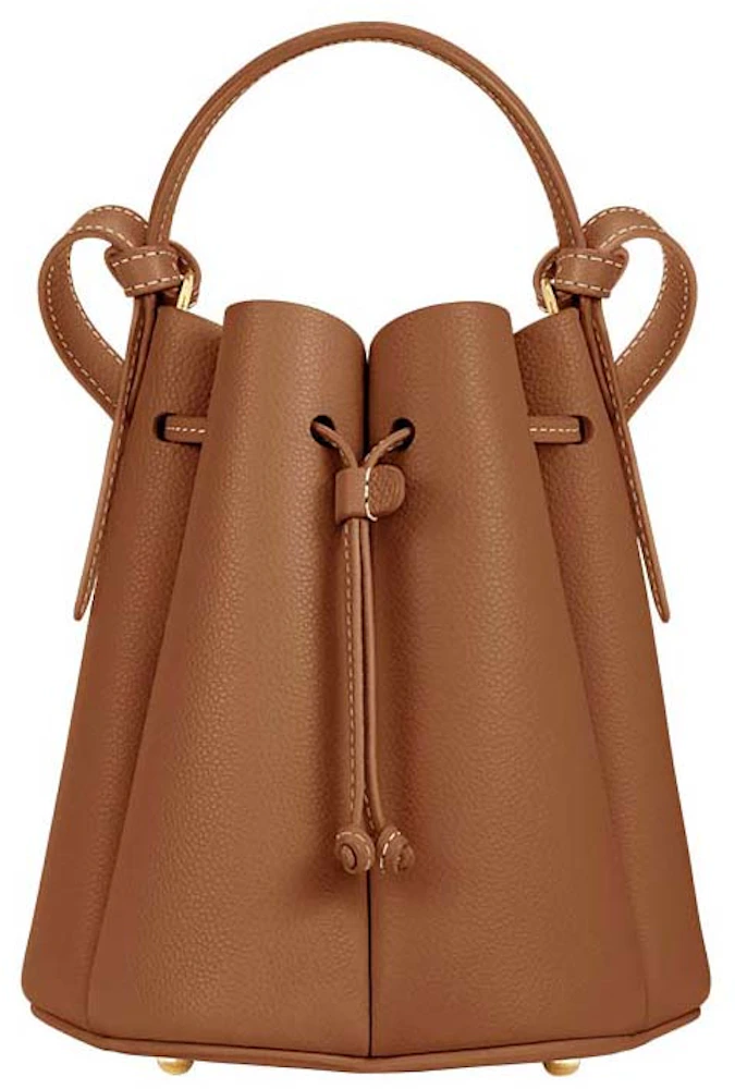 Polène | Bag - Cyme Mini - Camel Textured Leather