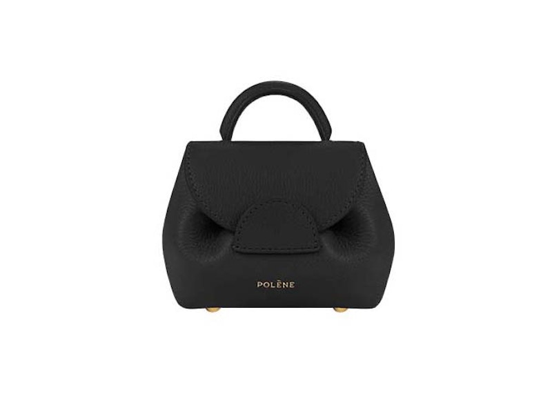 Polene Numero Un Micro Textured Black in Full-Grain Textured Calfskin  Leather with Gold-tone - JP