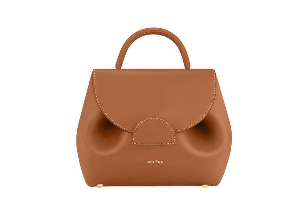 Polene Numero Un Nano Smooth Camel in Smooth Full-Grained Calfskin