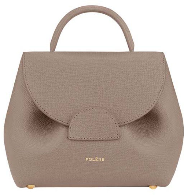 Polene Numero Un Nano Textured Grey in Textured Calfskin Leather with  Gold-tone - US