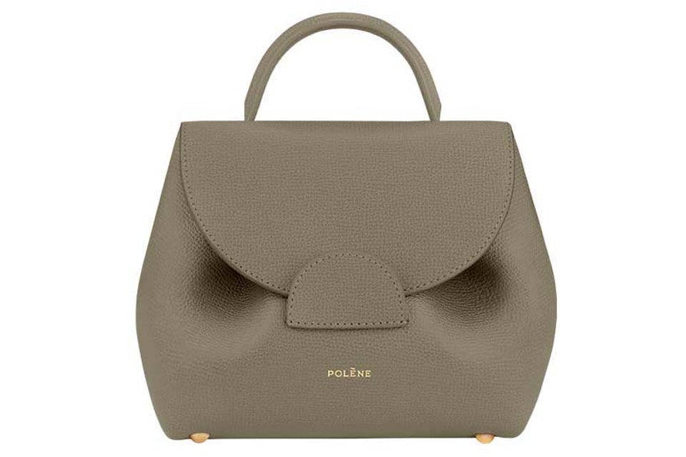 Polene Numero Un Nano Textured Olive in Textured Calfskin Leather with  Gold-tone - US