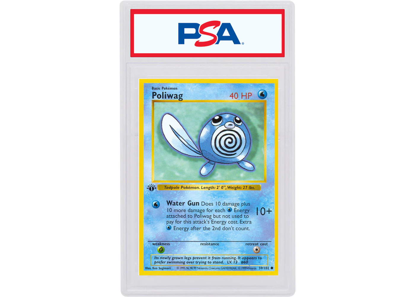 Poliwag 1999 Pokemon TCG Base Set 1st Edition #59/102 (PSA or BGS Graded) - 1999 - US Poliwag 1999 Pokemon TCG Base Set 1st Edition #59/102 (PSA or BGS Graded) - 1999 - US