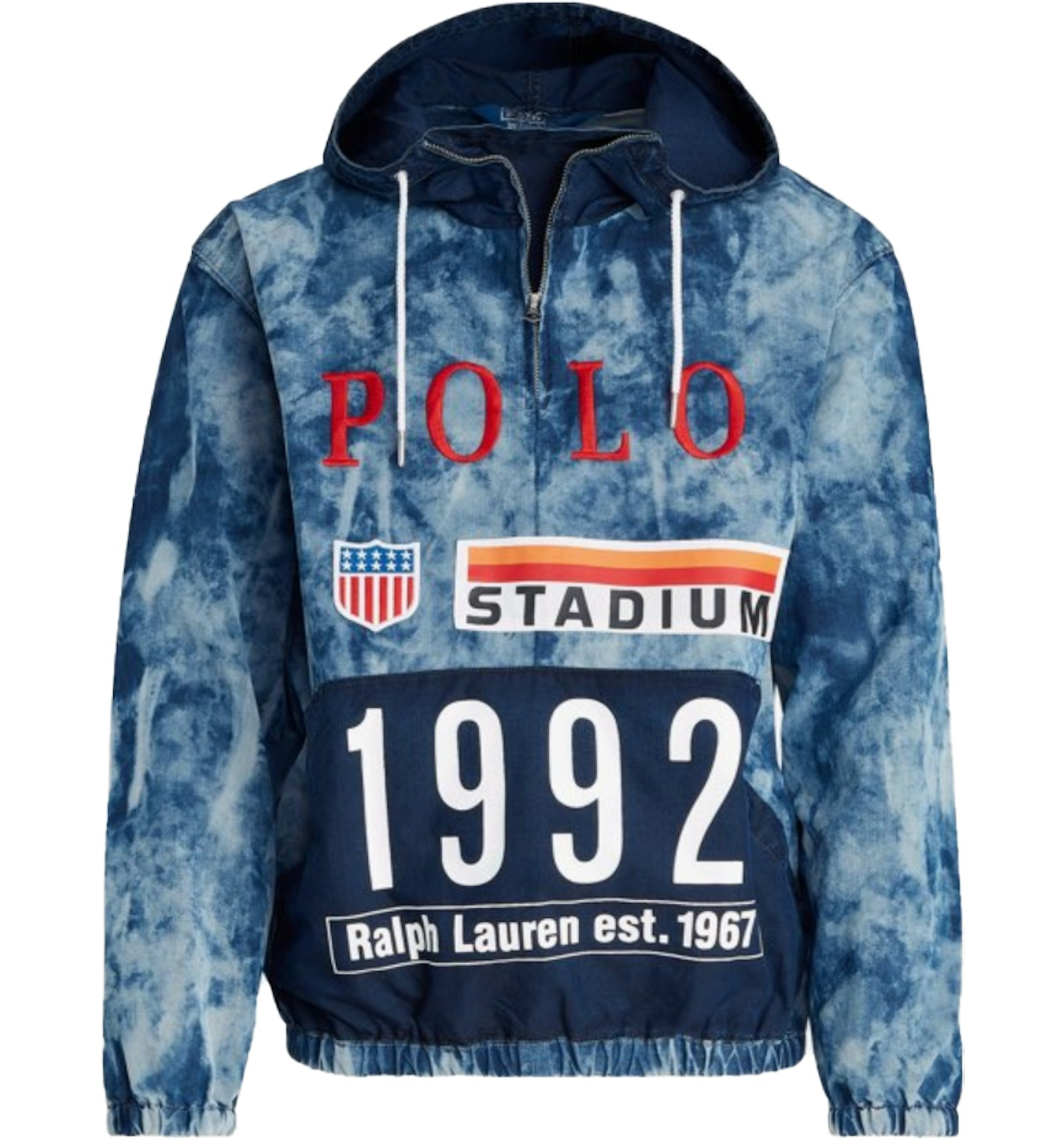 Polo Ralph Lauren Indigo Stadium Popover Jacket Ridge Wash - FW19