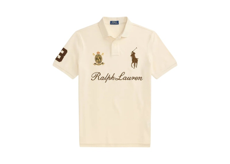 Polo Ralph Lauren Basic Mesh Script Embroidered Short-Sleeve Polo Guide Cream
