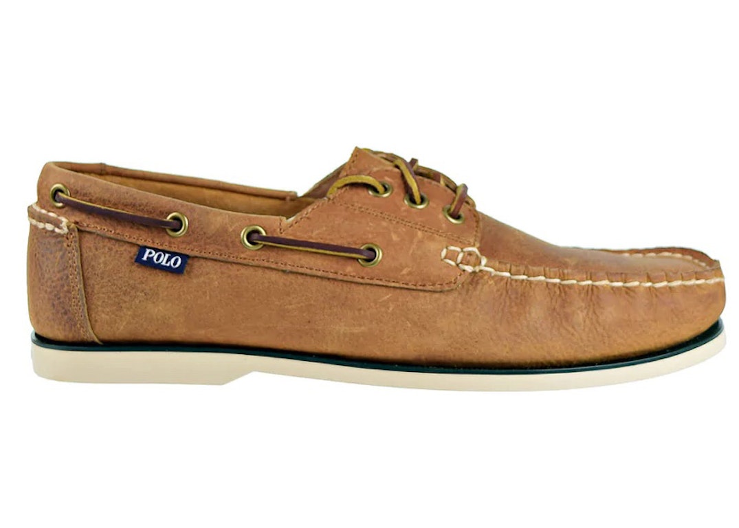 Pre-owned Polo Ralph Lauren Bienne Boat Shoe Tan