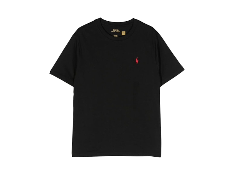 Pre-owned Polo Ralph Lauren Women's Boys Short Sleeve Cotton Jersey Crewneck Sweat-shirt T-shirt In Rl Black