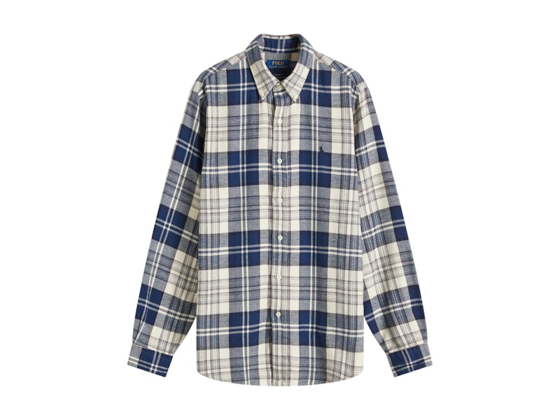 Polo Ralph Lauren Check Shirt Off White/Navy