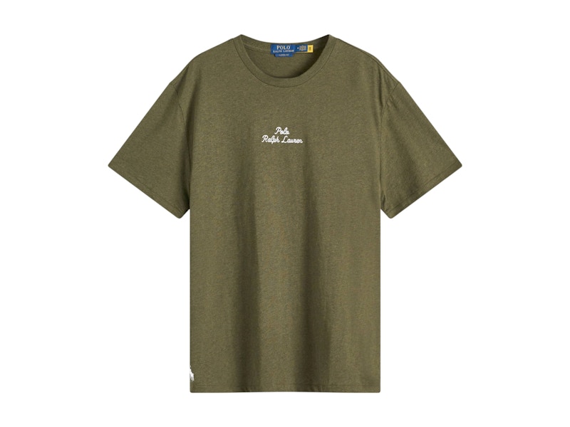 Polo Ralph Lauren Classic Fit Embroidered Script Logo Tee Alpine Heather
