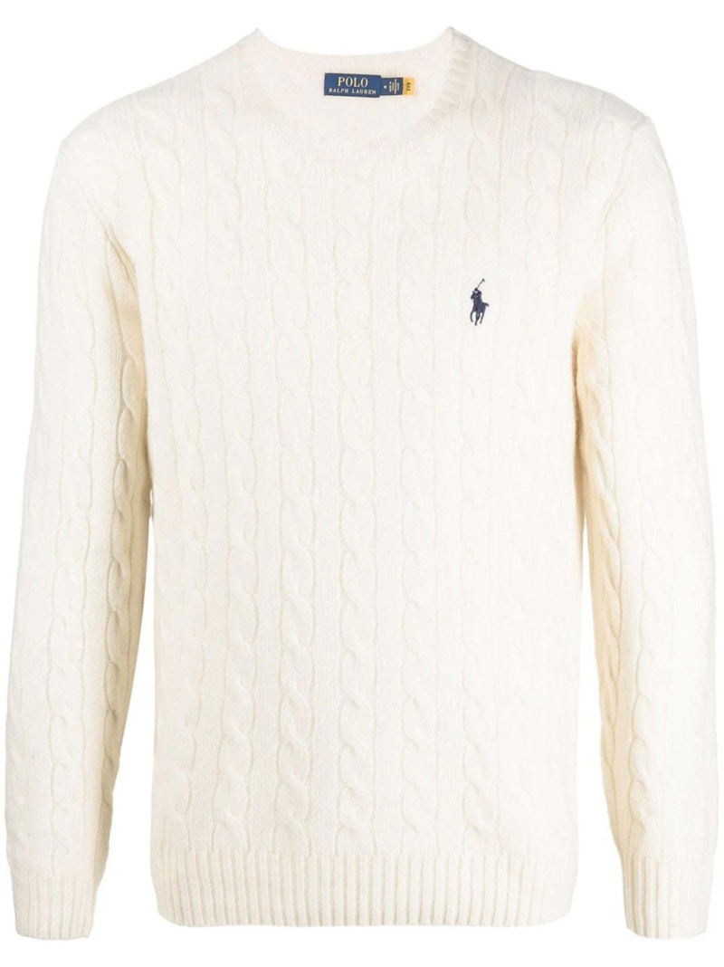 Polo Ralph Lauren Jersey de Lana Clásico Andover Crema