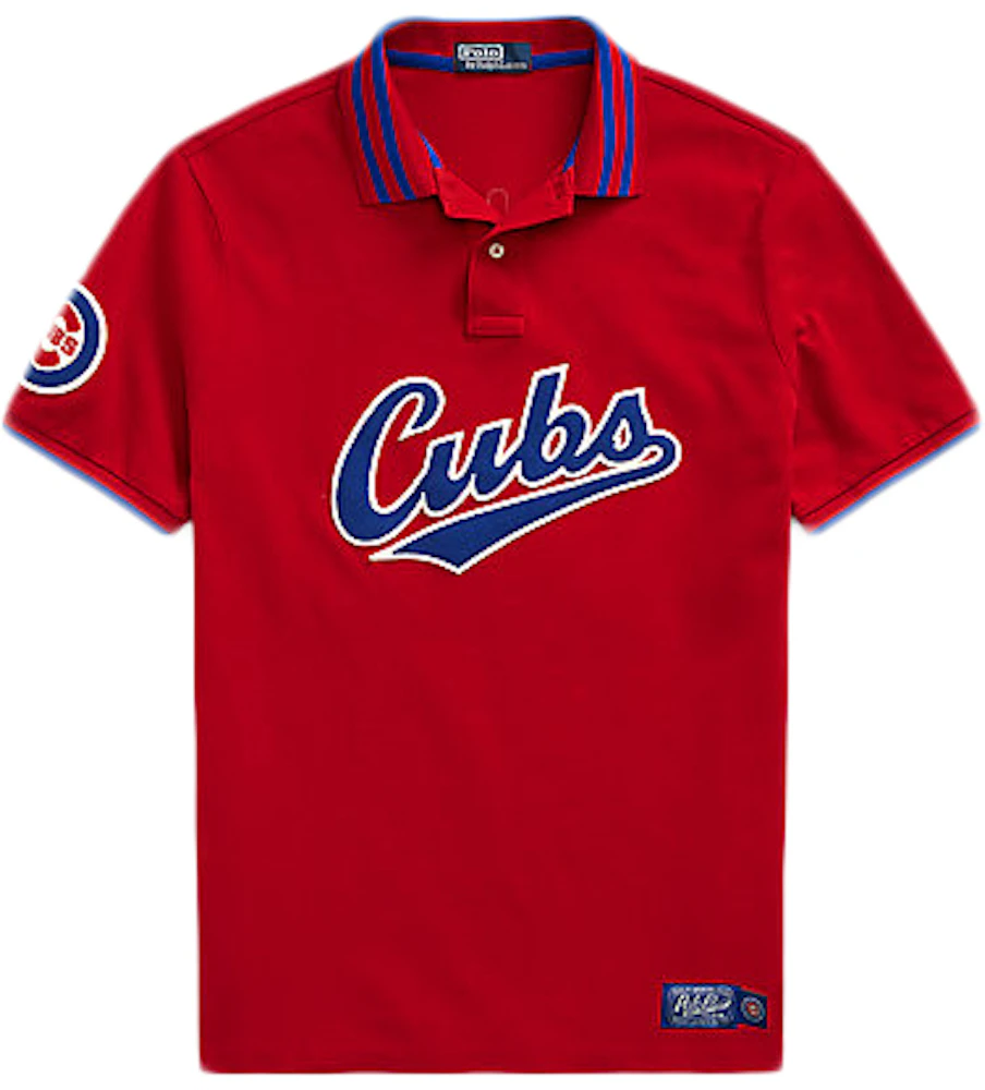Chicago Cubs Baseball Game Day Polo Shirt Black Red Blue Men's