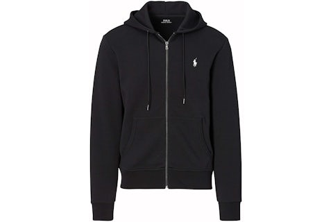Polo Ralph Lauren Double-Knit Full-Zip Hoodie Polo Black Men's US