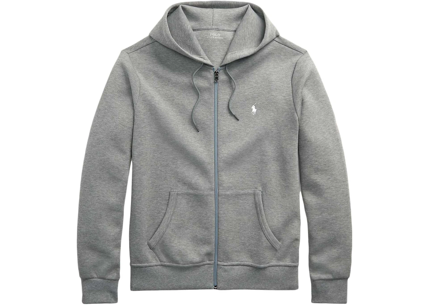 Polo Ralph Lauren Sweat à capuche zippé à double tricot Steel
