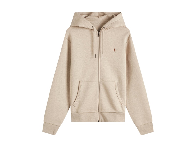 Polo Ralph Lauren Double Knit Zip Hoodie Tuscan Beige Heather