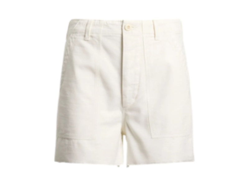 Pre-owned Polo Ralph Lauren Women's  Ecru Relaxed Fit Shorts In Shorts Ecru In Sand