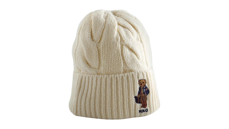 Polo Ralph Lauren Fall26 Bear Beanie Cream