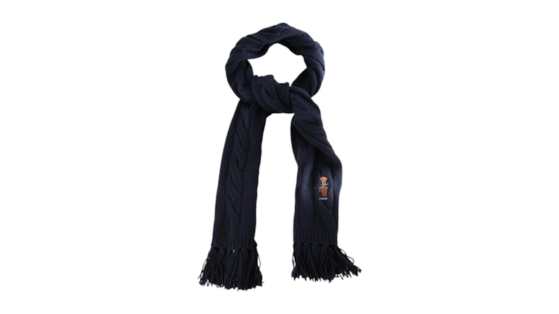 Polo Ralph Lauren Fall26 Bear Scarf Navy