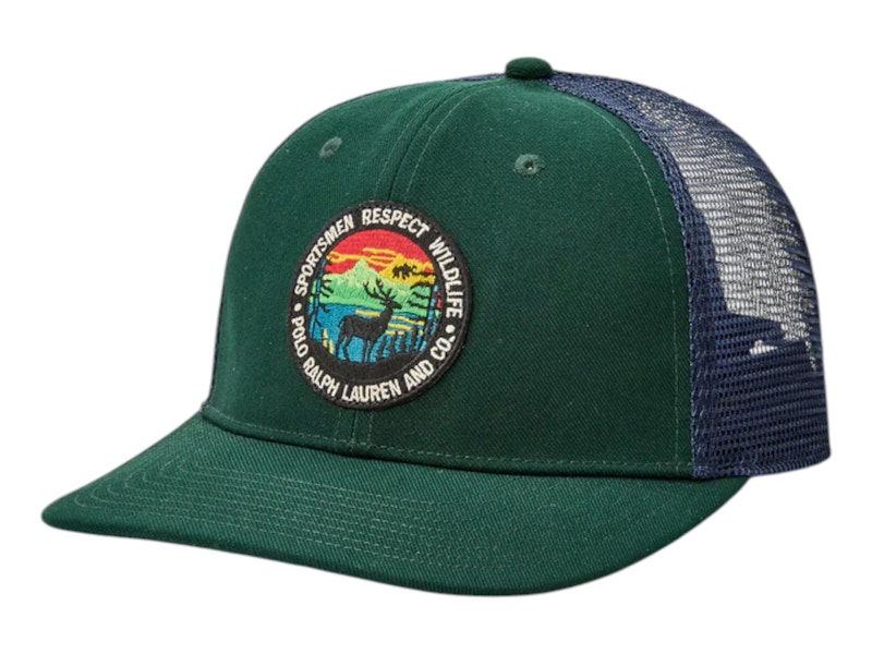 Polo Ralph Lauren High Crown Cap Green/Navy Men's - SS25 - US