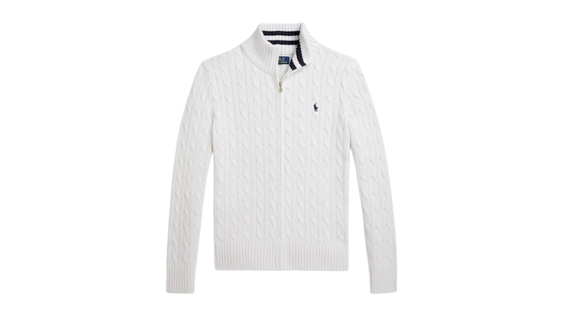 Polo Ralph Lauren Kids Long Sleeve Cotton Cable Knit Full-Zip