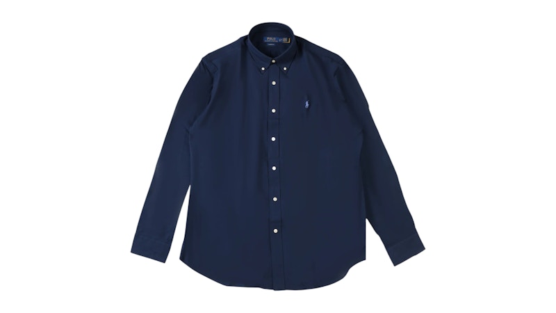 ★★POLO RALPH LAUREN★★ Long sleeve poplin shirt navy MNPO Slim Fit Long-Sleeve Polo