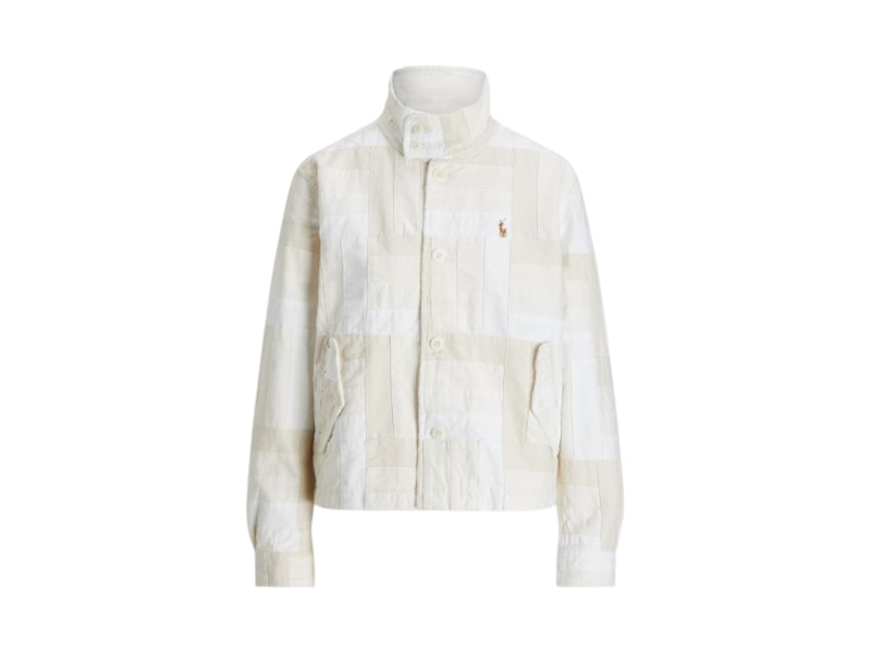 Pre-owned Polo Ralph Lauren Women's Polo Shirt Ralph Lauren Lined Windbreaker In Cream In White